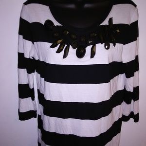 Black and white shirt